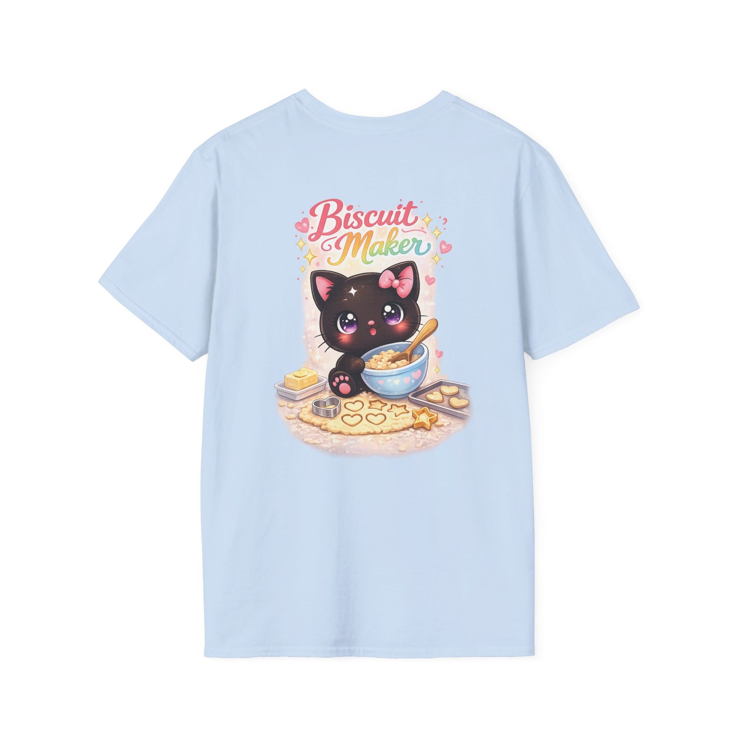 Biscuit Maker Cat T-Shirt — Cute Black Kitten Baking Graphic Tee
