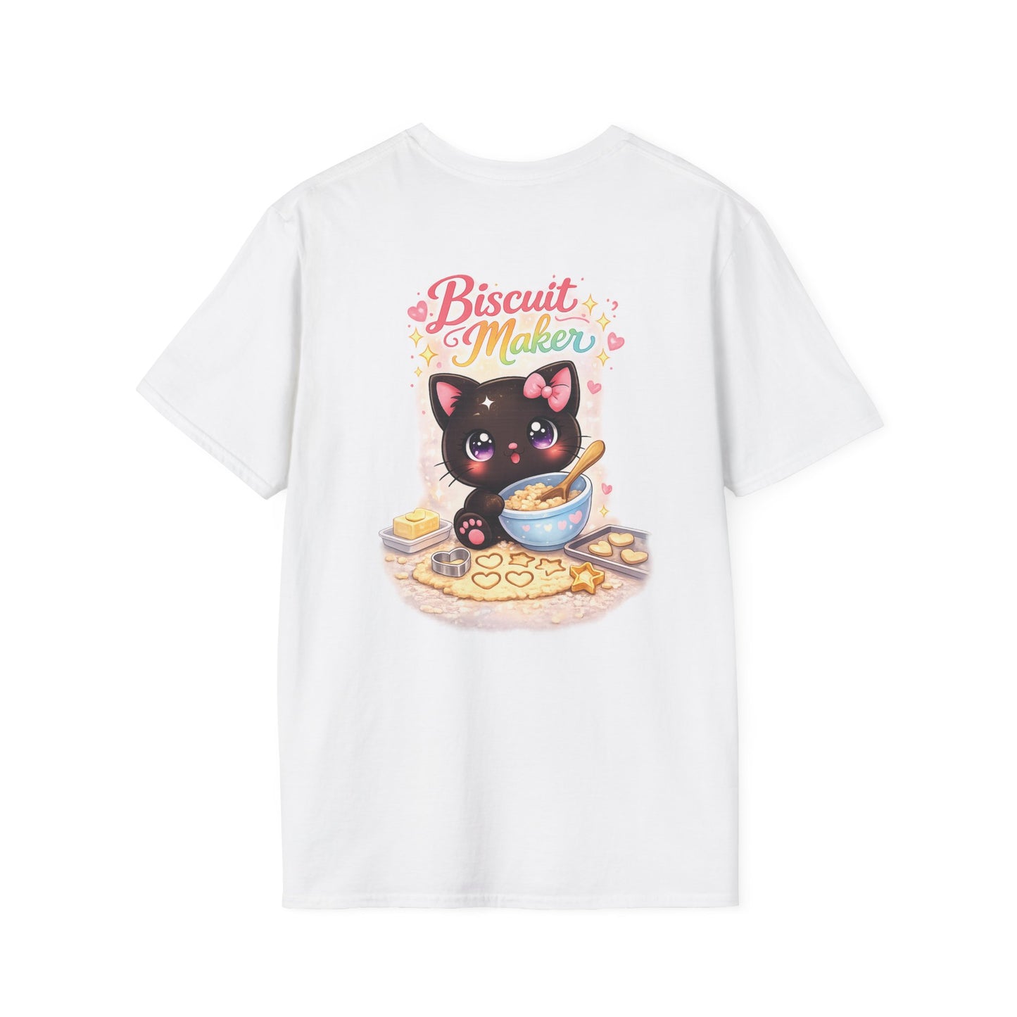 Biscuit Maker Cat T-Shirt — Cute Black Kitten Baking Graphic Tee