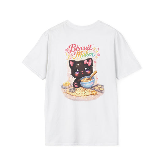 Biscuit Maker Cat T-Shirt — Cute Black Kitten Baking Graphic Tee