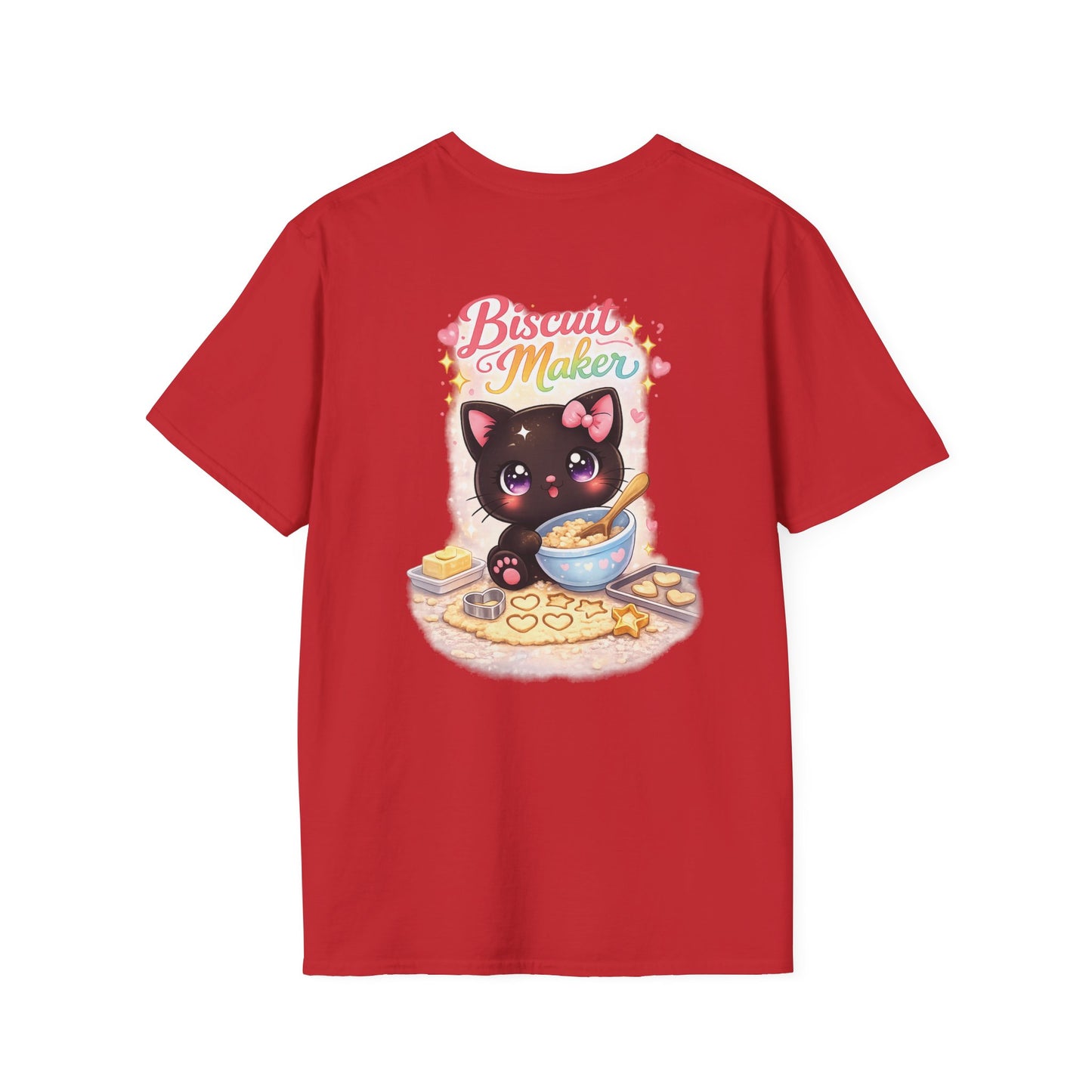 Biscuit Maker Cat T-Shirt — Cute Black Kitten Baking Graphic Tee