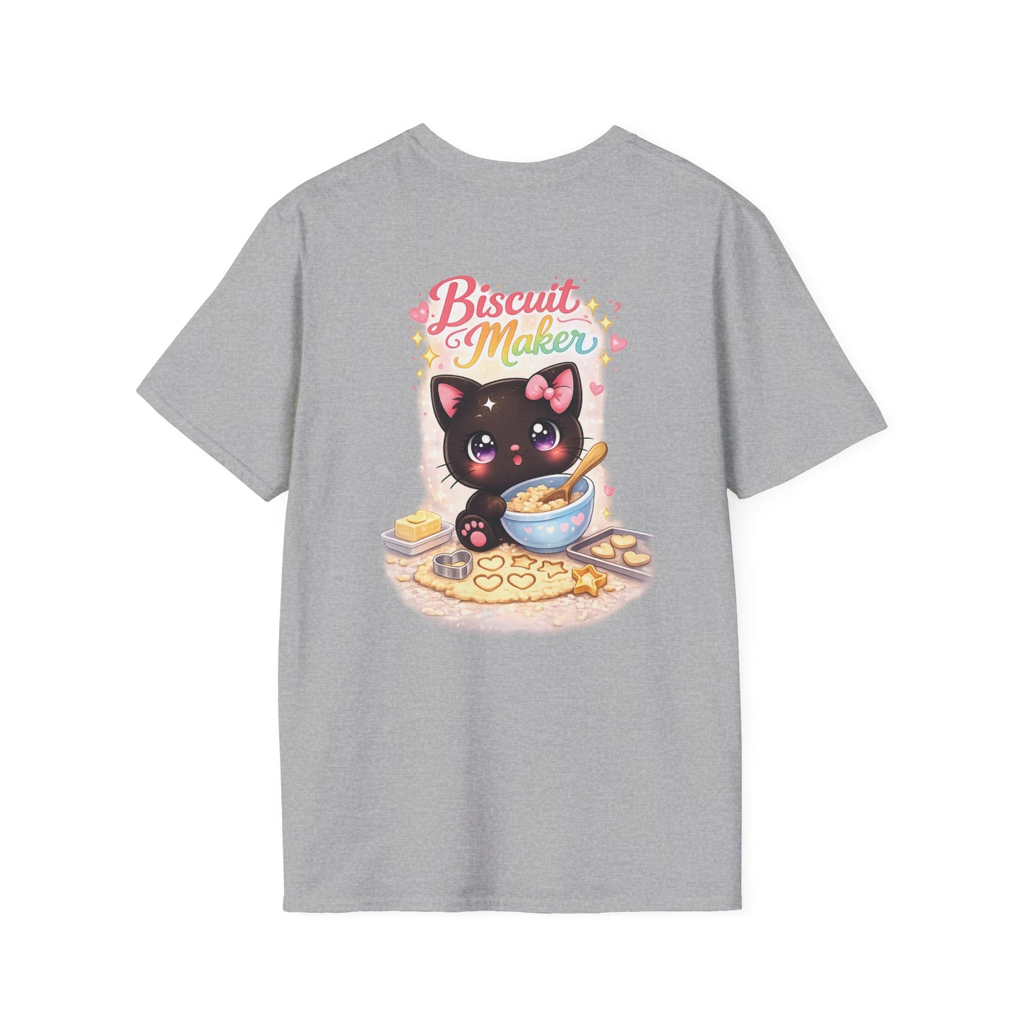 Biscuit Maker Cat T-Shirt — Cute Black Kitten Baking Graphic Tee