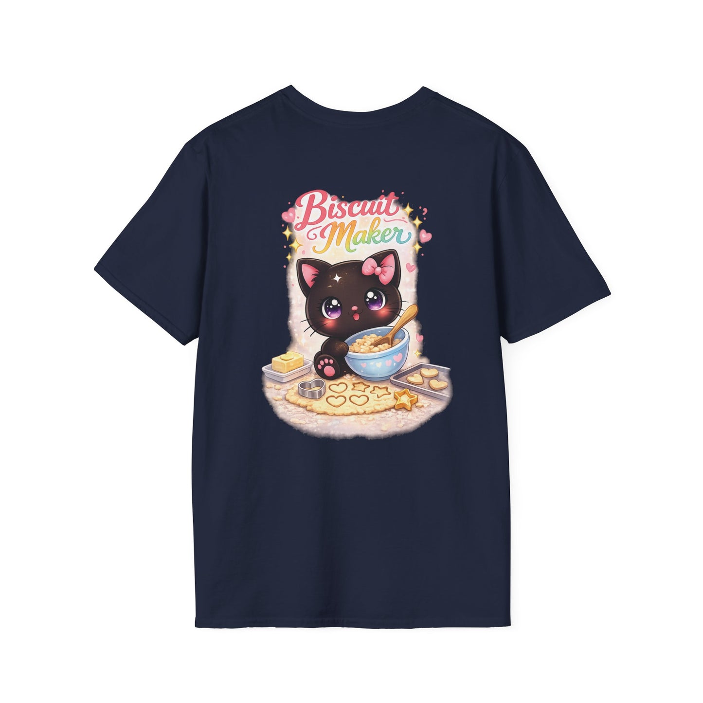 Biscuit Maker Cat T-Shirt — Cute Black Kitten Baking Graphic Tee