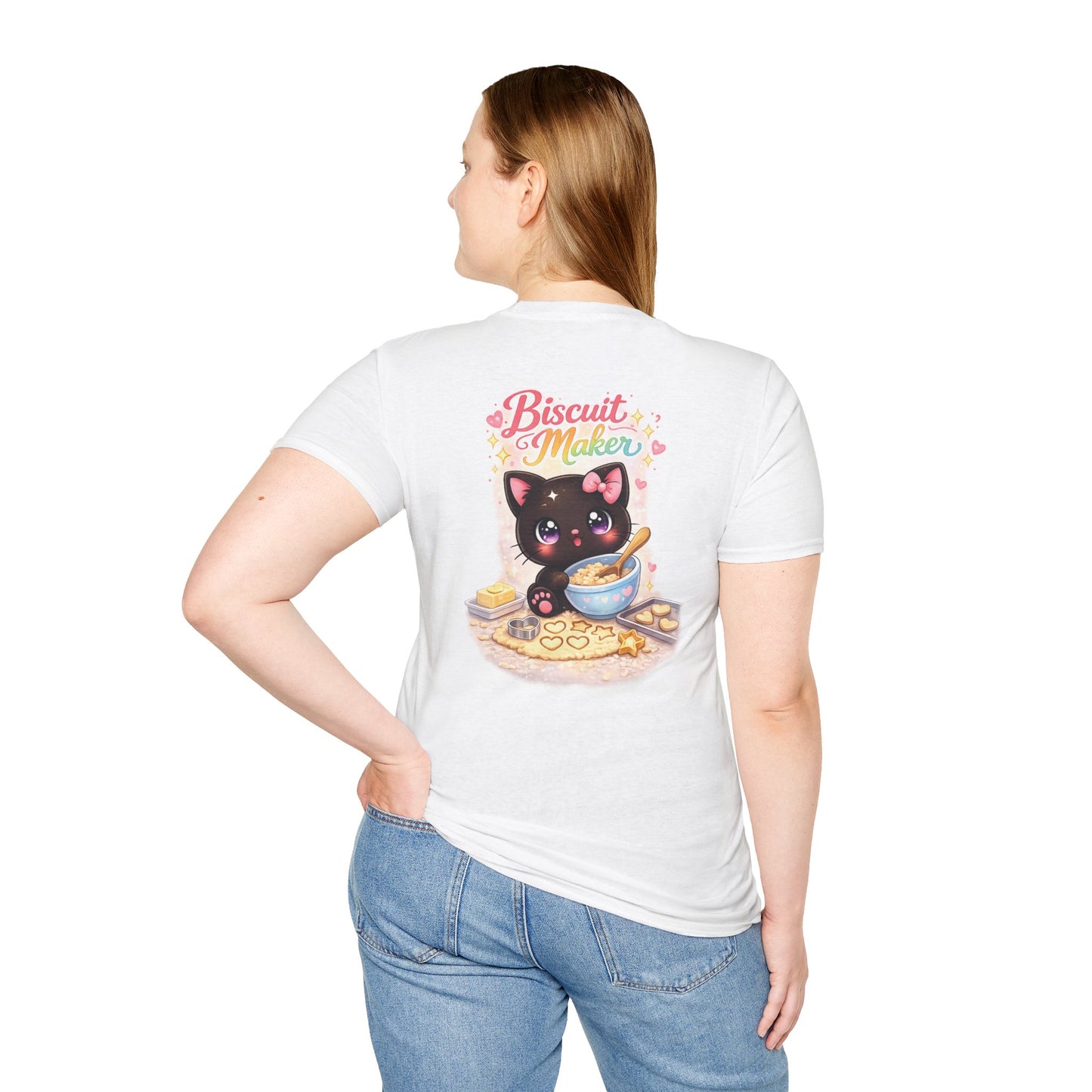Biscuit Maker Cat T-Shirt — Cute Black Kitten Baking Graphic Tee