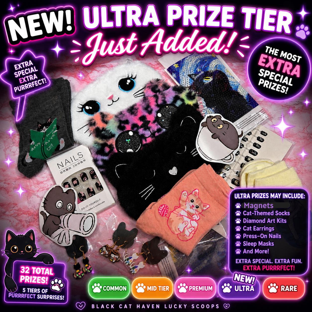 🐈‍⬛ Black Cat Haven Lucky Scoop | 32 Prizes • 5 Tiers of Surprises ✨