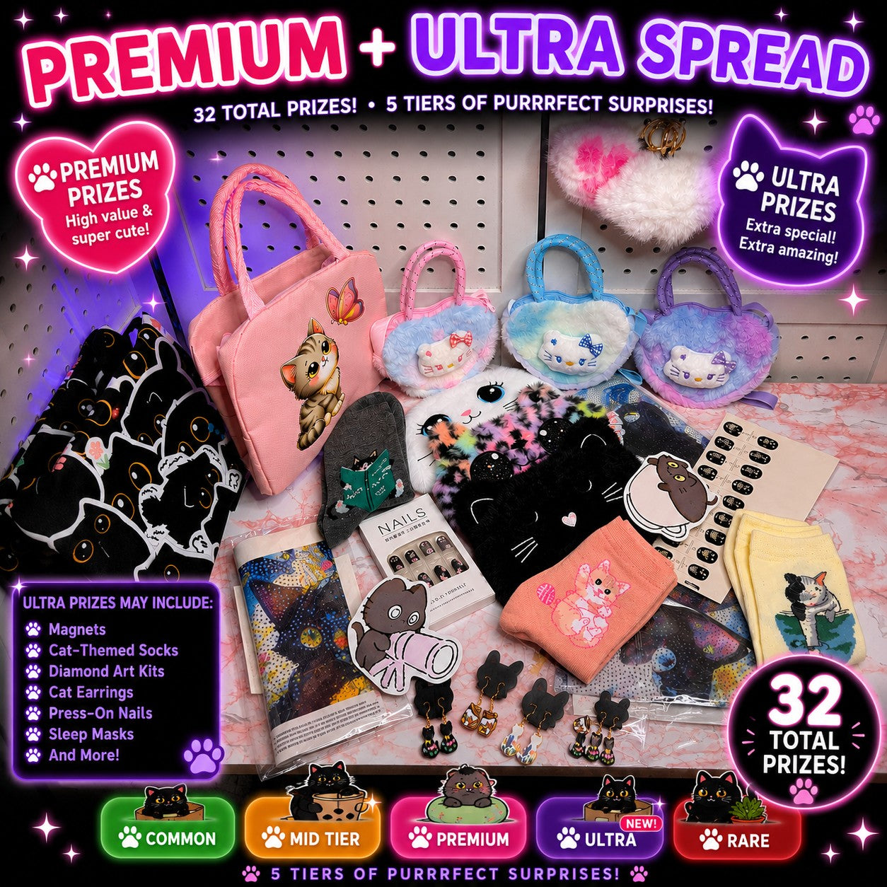 🐈‍⬛ Black Cat Haven Lucky Scoop | 32 Prizes • 5 Tiers of Surprises ✨